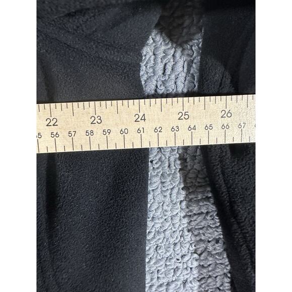 Susan Graver Weekender Super Soft Fleece Jacket Coat Black Red Overcoat / Medium - Picture 9 of 10